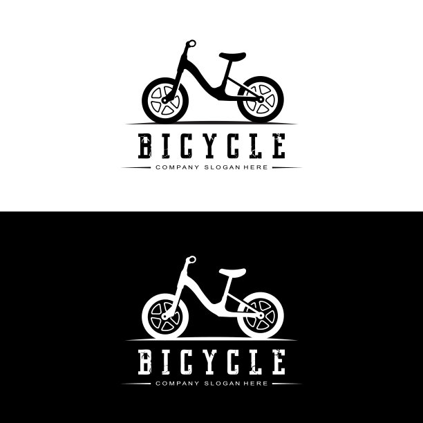 自行车标志，休闲车辆矢量，适合自行车商店，运动分支，山地车，和儿童自行车的设计图片下载