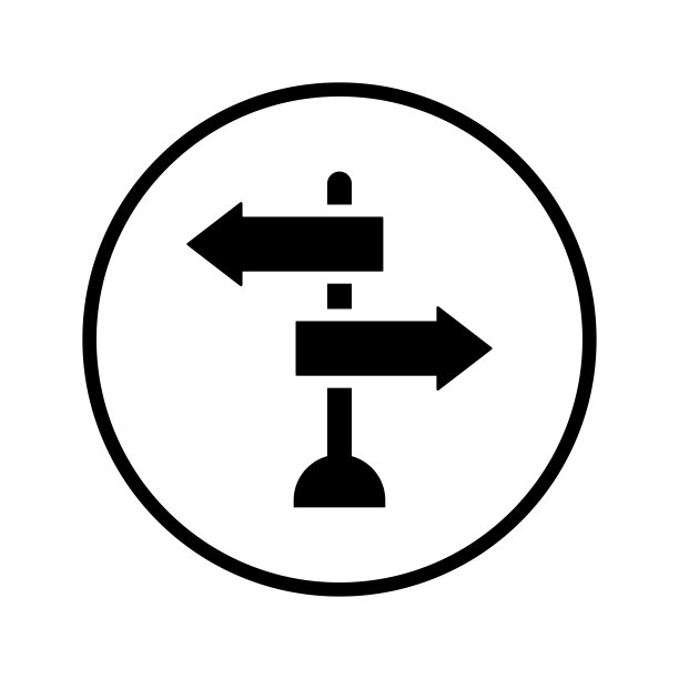 方向标志图标。图片下载