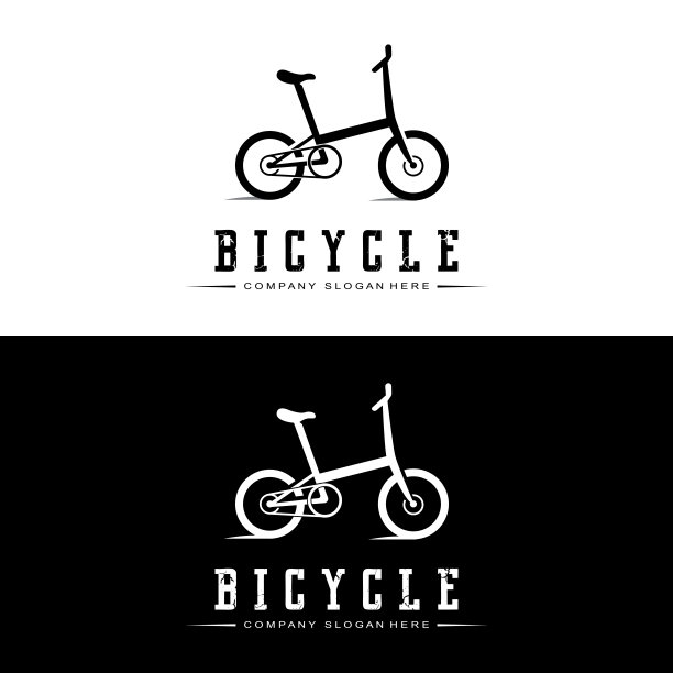 自行车标志，休闲车辆矢量，适合自行车商店，运动分支，山地车，和儿童自行车的设计图片下载