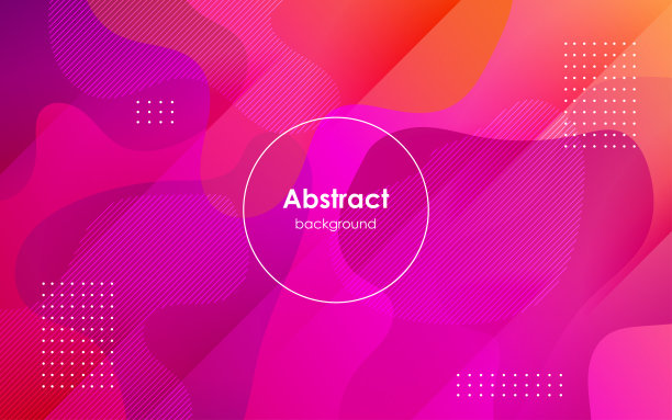 最小抽象彩色紫粉色液体颜色梯度，流体形状几何点背景。eps10向量图片下载