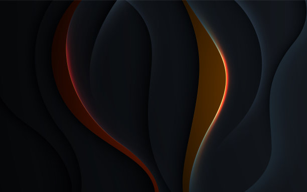 抽象的波浪形黑色背景光影图片下载