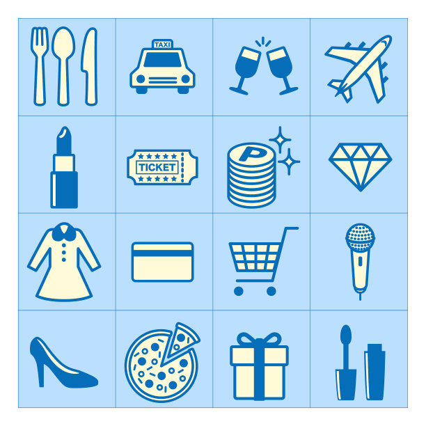 产品的生活图标集，矢量插图图片下载