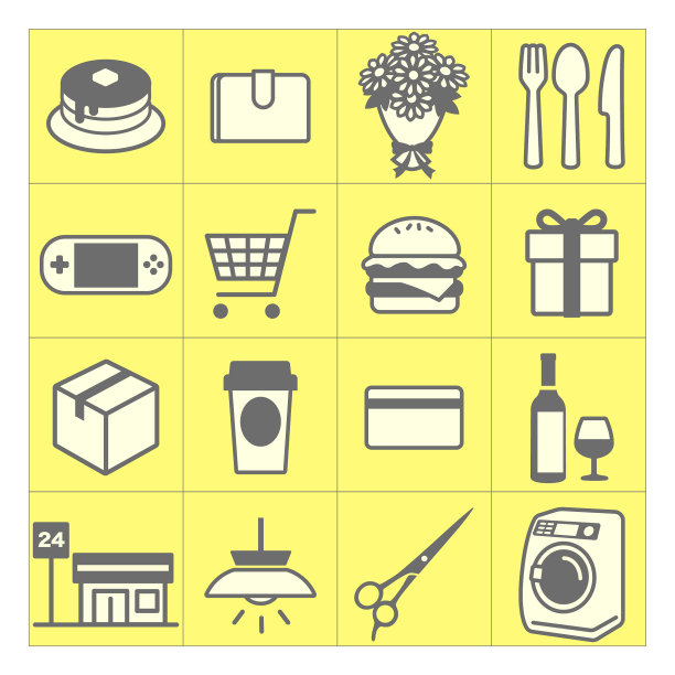 产品的生活图标集，矢量插图图片下载