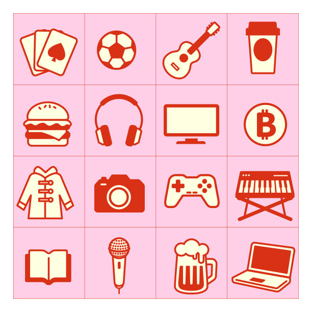 生活产品图标集（矢量插图）图片下载