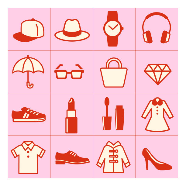 产品的生活图标集，矢量插图图片下载