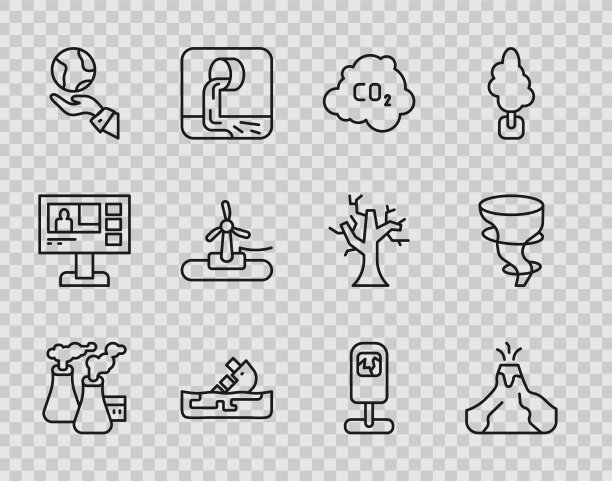 设置工厂火山喷发的线烟图片下载