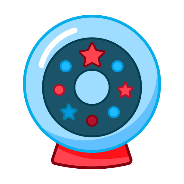 一个有圣诞花环、气球和星星的雪花球。可爱的平面矢量插图。新年，极简主义。设计，装饰明信片，邀请函，网站。图标,标志图片下载