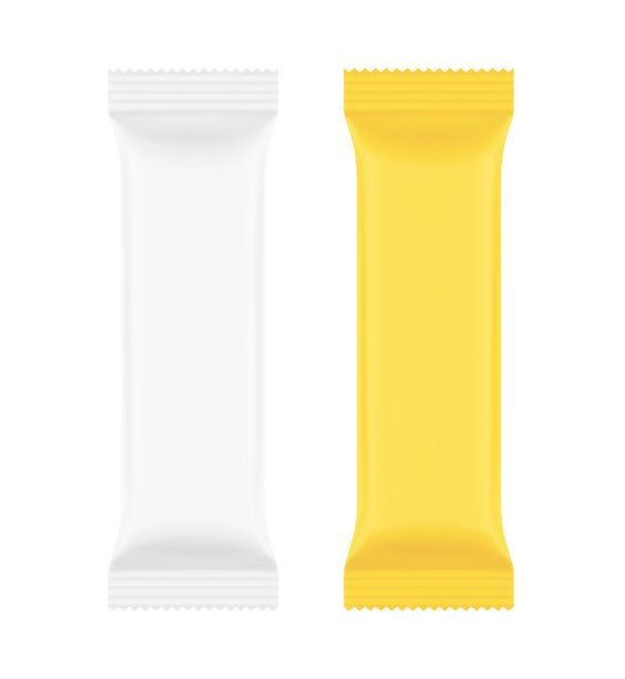 一套现实的包装流动包装模型。正面和背面。图片下载