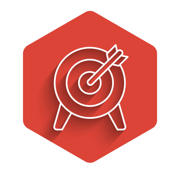 白线目标财务目标概念图标图片下载