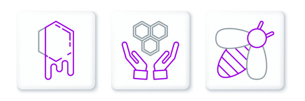 设置线蜂房和和手图标图片下载