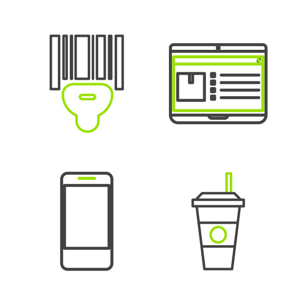 设置线咖啡杯手机应用程序图片下载