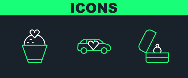 套线结婚戒指蛋糕与心和图片下载