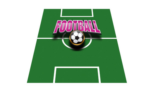 足球比赛。有创意文字的海报。图片下载