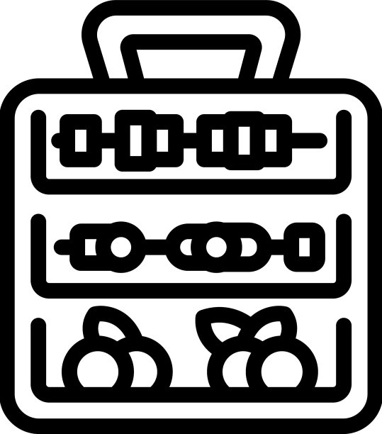 完整的食物盒图标大纲午餐图片下载