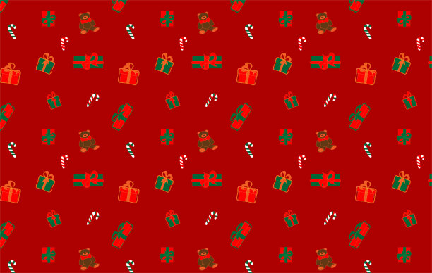 圣诞矢量图案的包装纸图片下载