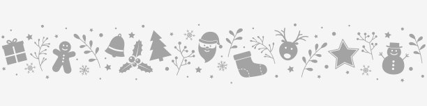 带有节日图标的圣诞横幅。圣诞装饰设计。向量图片下载