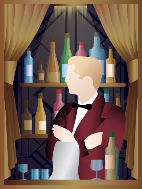 酒保是值得的。酒吧在后台图片下载