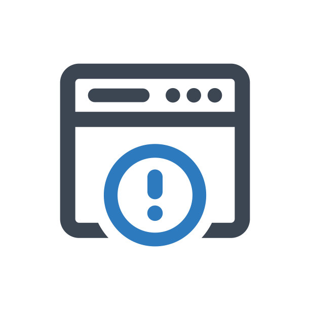 浏览器错误图标-矢量插图。网页，浏览器，错误，警报，警告，注意，应用程序，网站，网站，页面，线，大纲，图标。图片下载