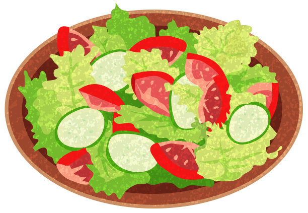 沙拉手绘的插图。图片下载