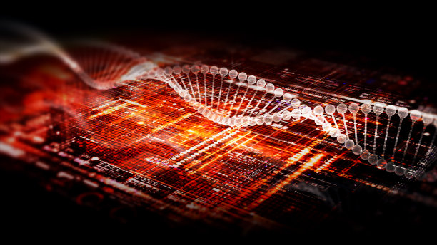 先进DNA序列分析的全息显示图片下载