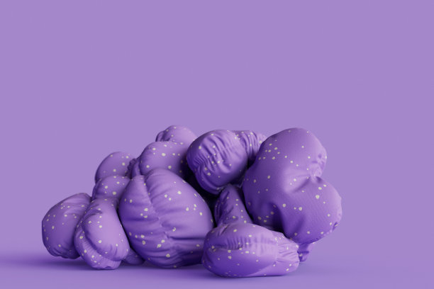 一堆紫色的爱心图片下载