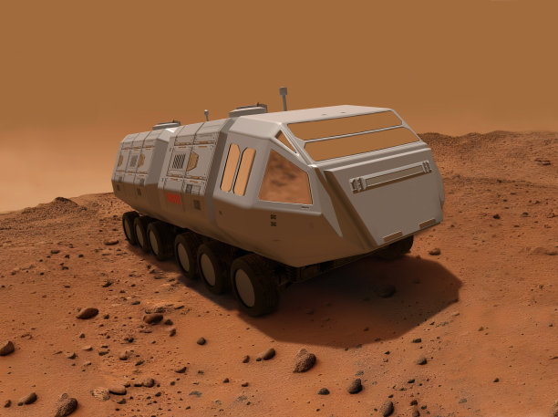 在火星表面行驶的卡车图片下载