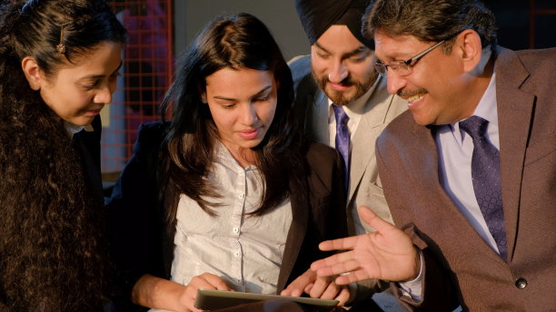 来自印度的南亚合作伙伴正在举行团队会议图片下载