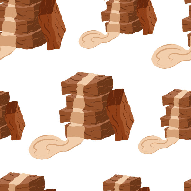 巧克力布朗尼配奶油图片下载