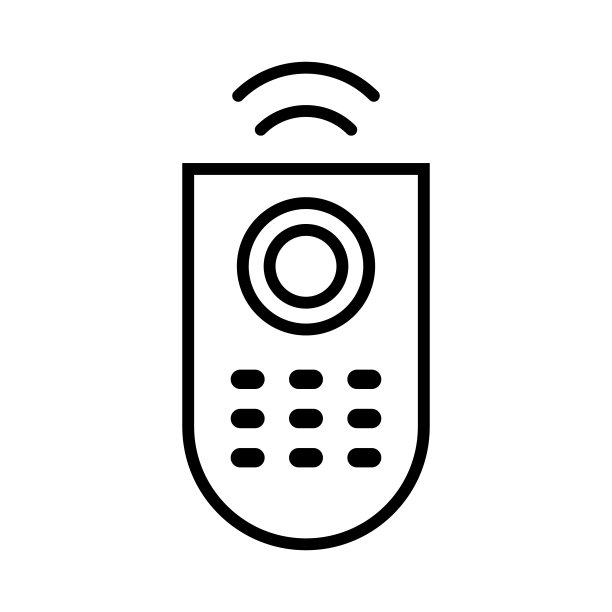 无线电波和遥控图标。电视遥控器。向量。图片下载