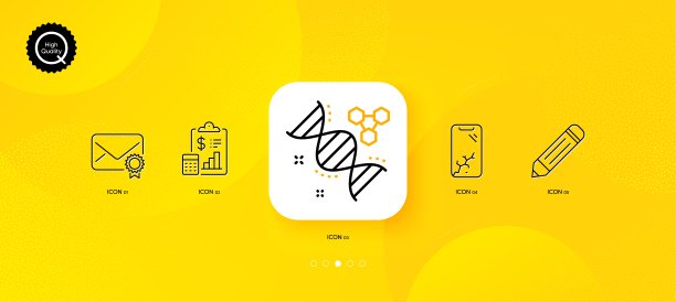 铅笔，智能手机损坏和验证邮件最小的行图标。对于网页应用，打印。向量图片下载