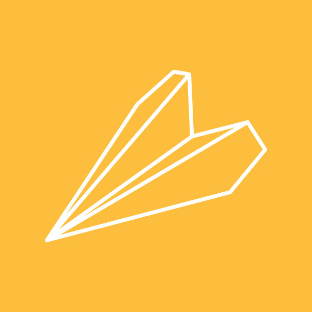 纸平面细线图标。纸折纸飞机符号。图片下载