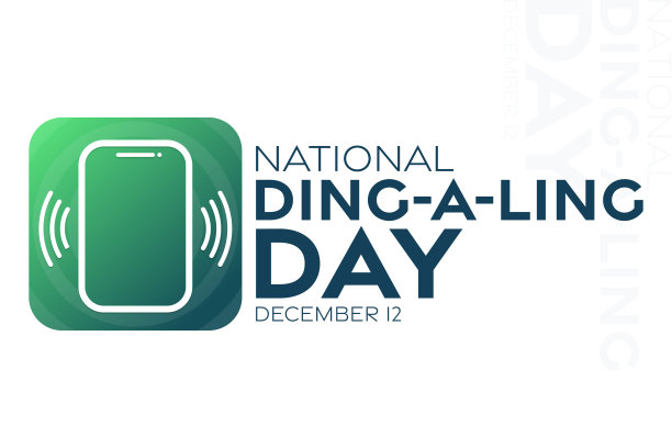 全国叮叮铃日。12月12日。矢量插图。节日的海报。图片下载