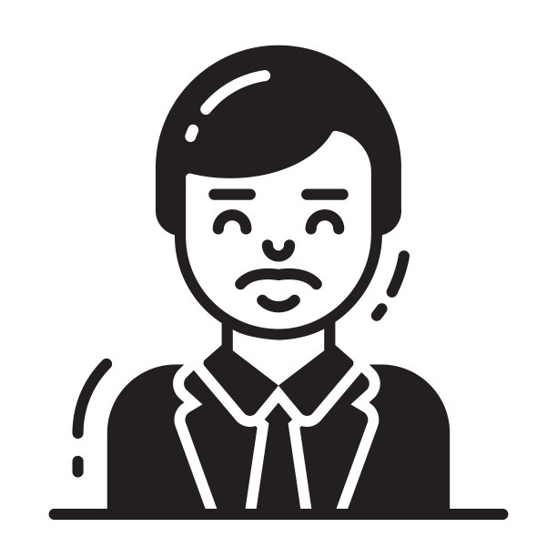 商人图标，单一化身矢量插图图片下载