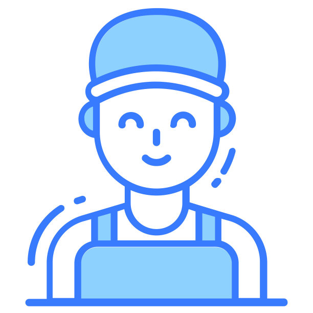 工人图标，单一化身矢量插图图片下载