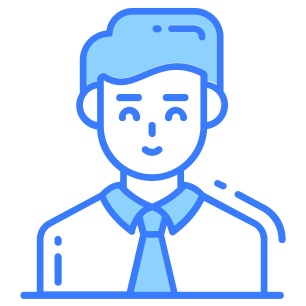 经理图标，单一化身矢量插图图片下载