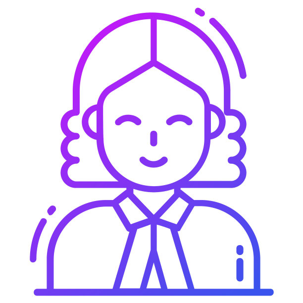 法官图标，单头像矢量图图片下载