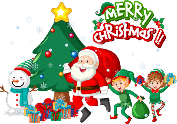 圣诞快乐标志图标卡通图片下载