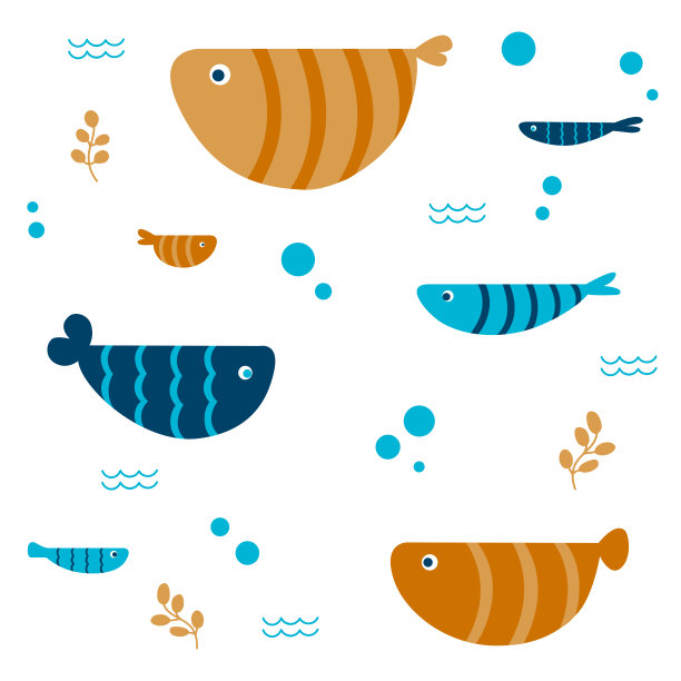 孤立的可爱海鱼。图片下载