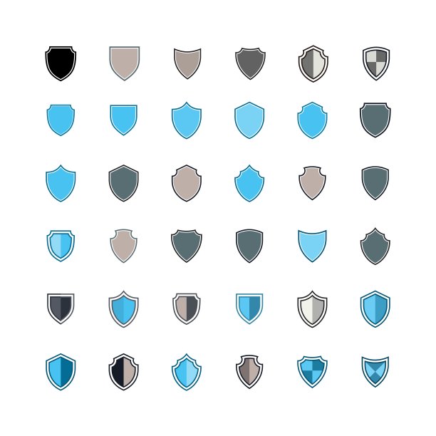 盾图标矢量设计模板图片下载