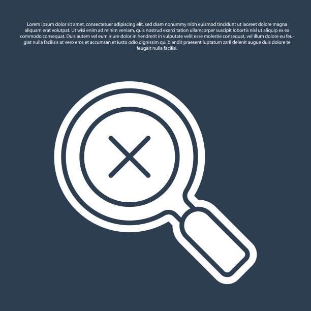 蓝线放大镜和删除图标图片下载