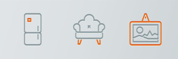 设置线图片冰箱和沙发图标图片下载