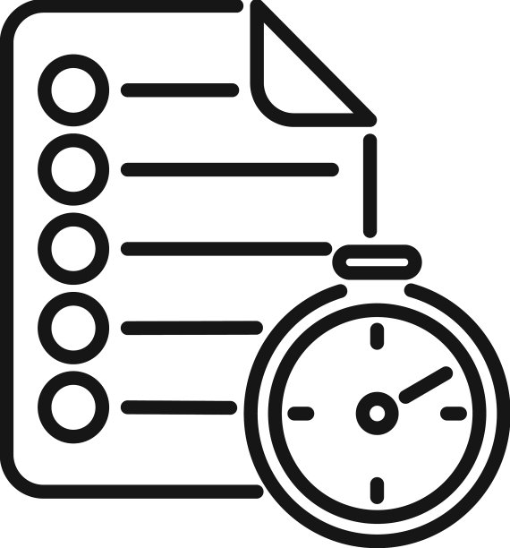 工作控制时间纸张线框图标图片下载
