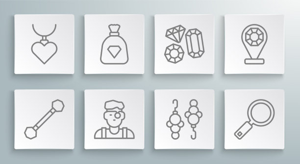 集线穿刺袋宝石珠宝商男子图片下载