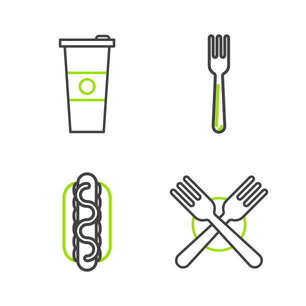 设置线交叉叉热狗三明治与图片下载