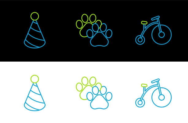 设置线老式自行车与一个大车轮和图片下载