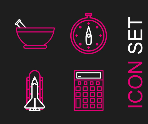 设置行计算器，航天飞机和火箭图片下载