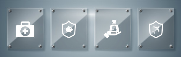 把飞机和盾钱放在储蓄罐里图片下载