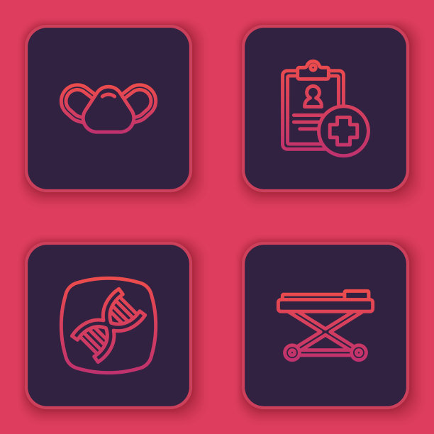 设置行医用防护口罩DNA符号图片下载