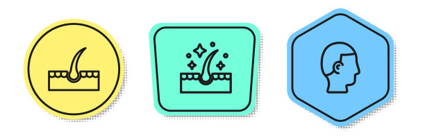 设置线人类毛囊油护理图片下载