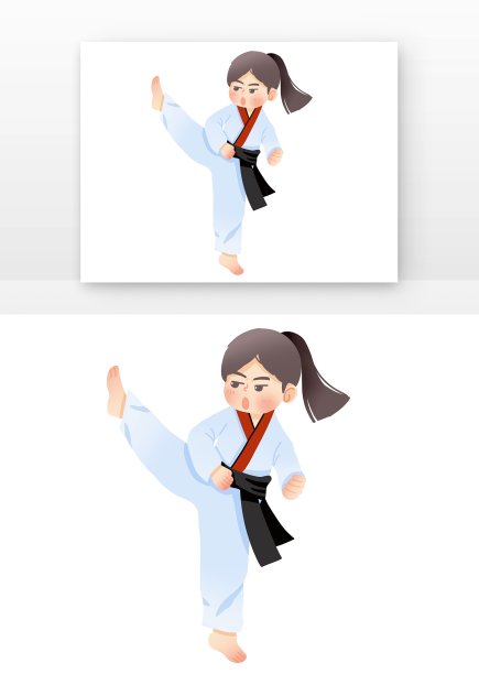 打跆拳道的儿童图片下载